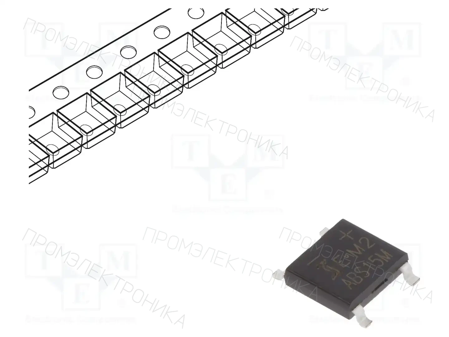 DIOTEC SEMICONDUCTOR ABS15M — Однофазные мосты диодные SMD/THT