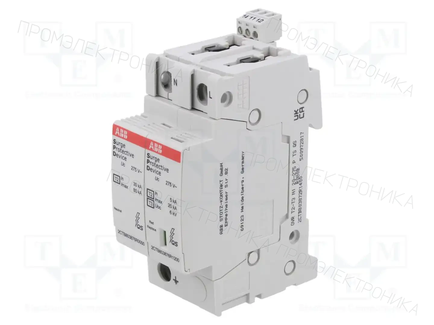 ABB OVR T2-T3 N1 20-275 P TS QS — Ограничители перенапряжения