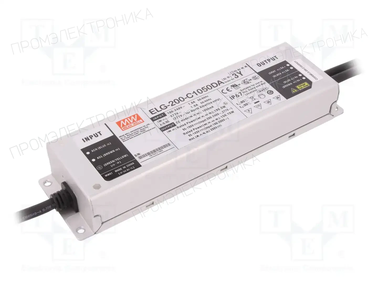 MEAN WELL ELG-200-C1050DA3Y — Блоки питания для LED