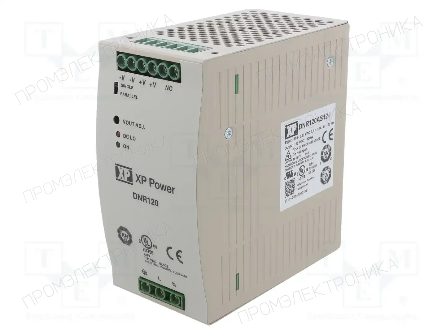 XP POWER DNR120AS12-I — Блоки питания на DIN-рейку