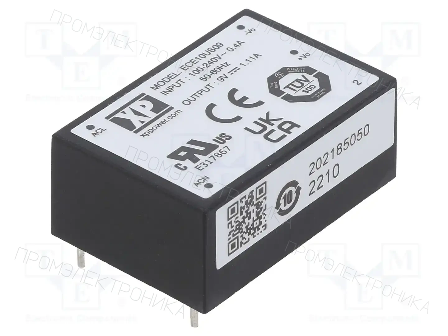 XP POWER ECE10US09 — Преобразователи AC/DC для PCB