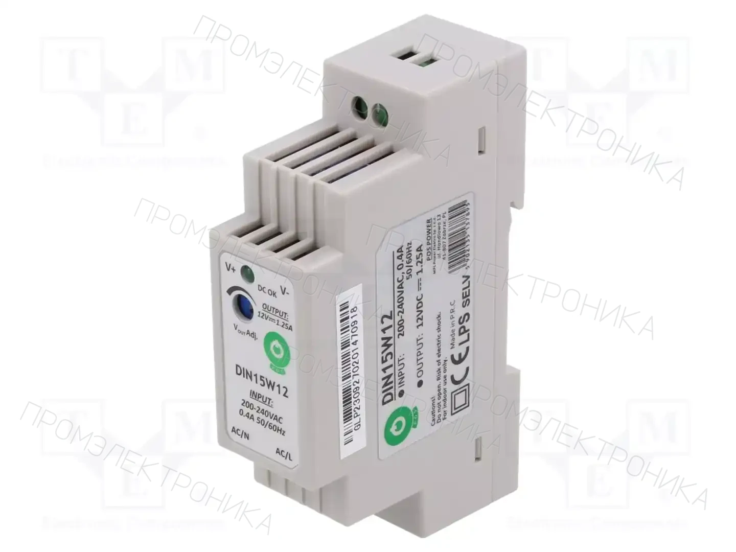 POS POS DIN15W12 — Блоки питания на DIN-рейку DIN15W12