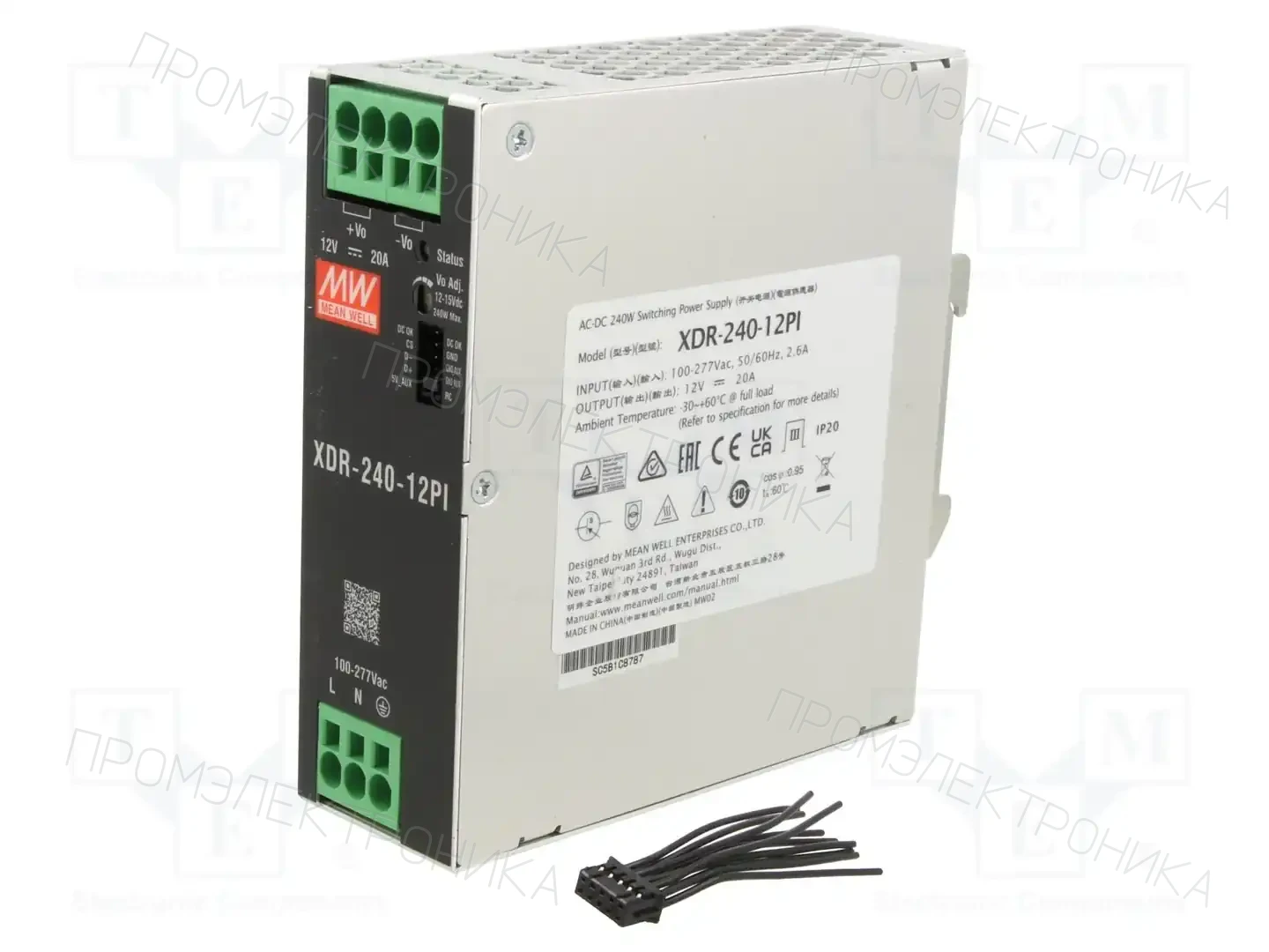 MEAN WELL XDR-240-12PI — Блоки питания на DIN-рейку