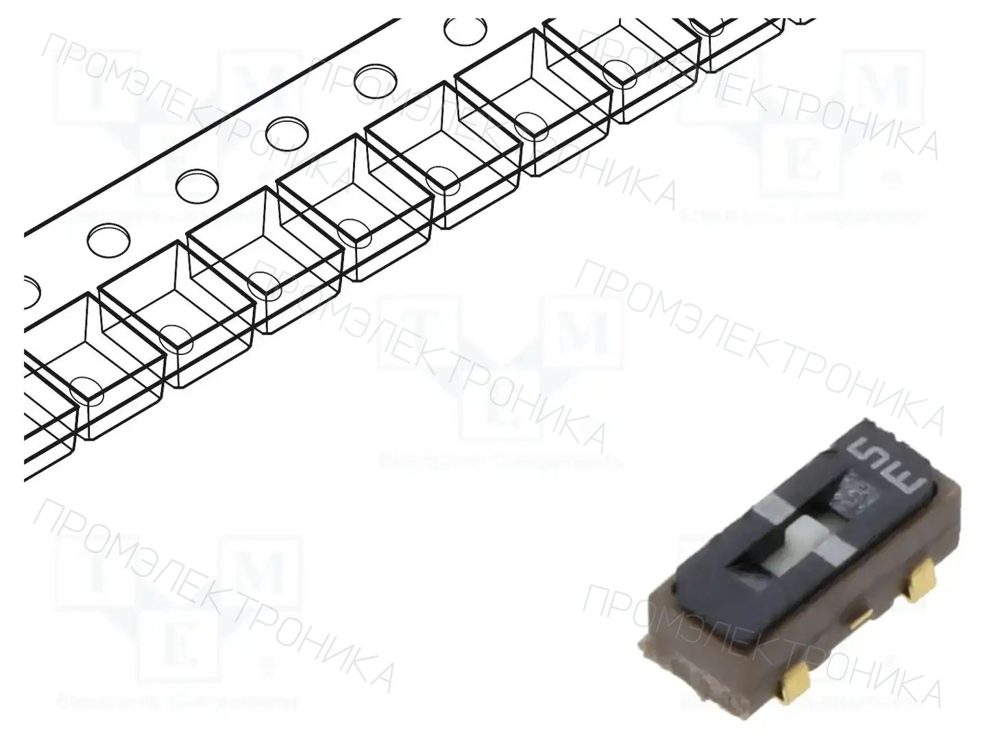 Nidec Copal Electronics CJS-1201TA — Переключатели ползунковые