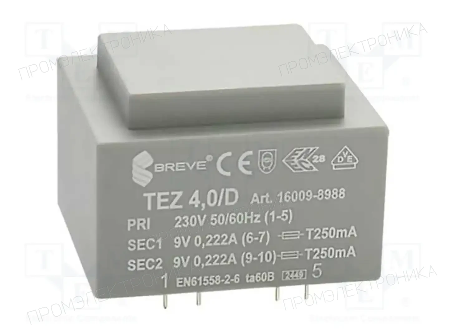 BREVE TUFVASSONS 16009-8988 — Трансформаторы PCB