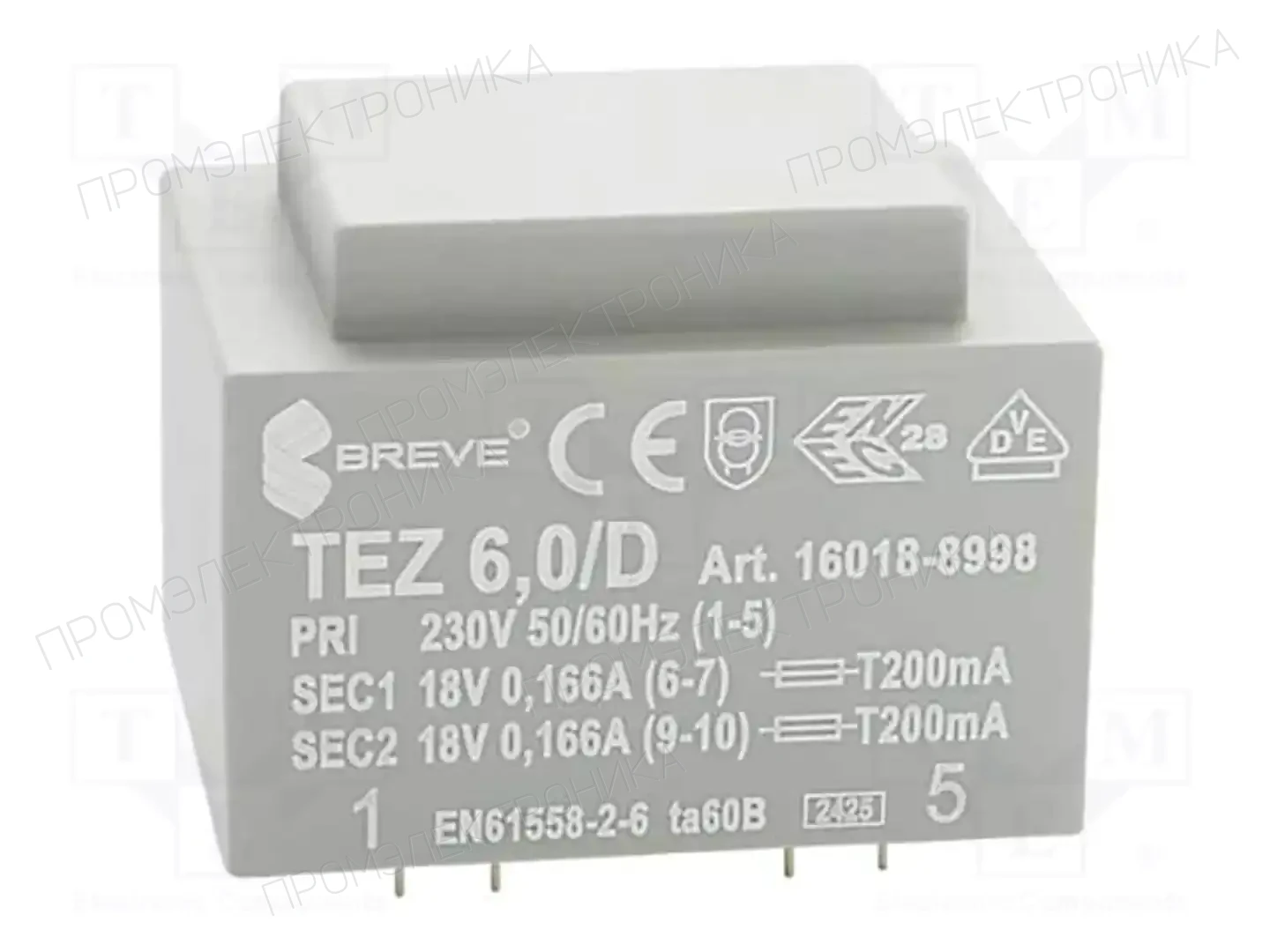 BREVE TUFVASSONS 16018-8998 — Трансформаторы PCB