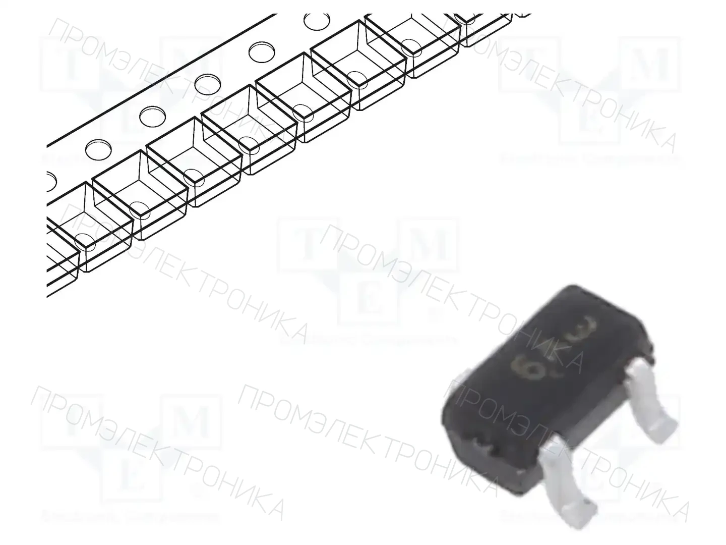 onsemi DTA114EET1G — Транзисторы PNP SMD