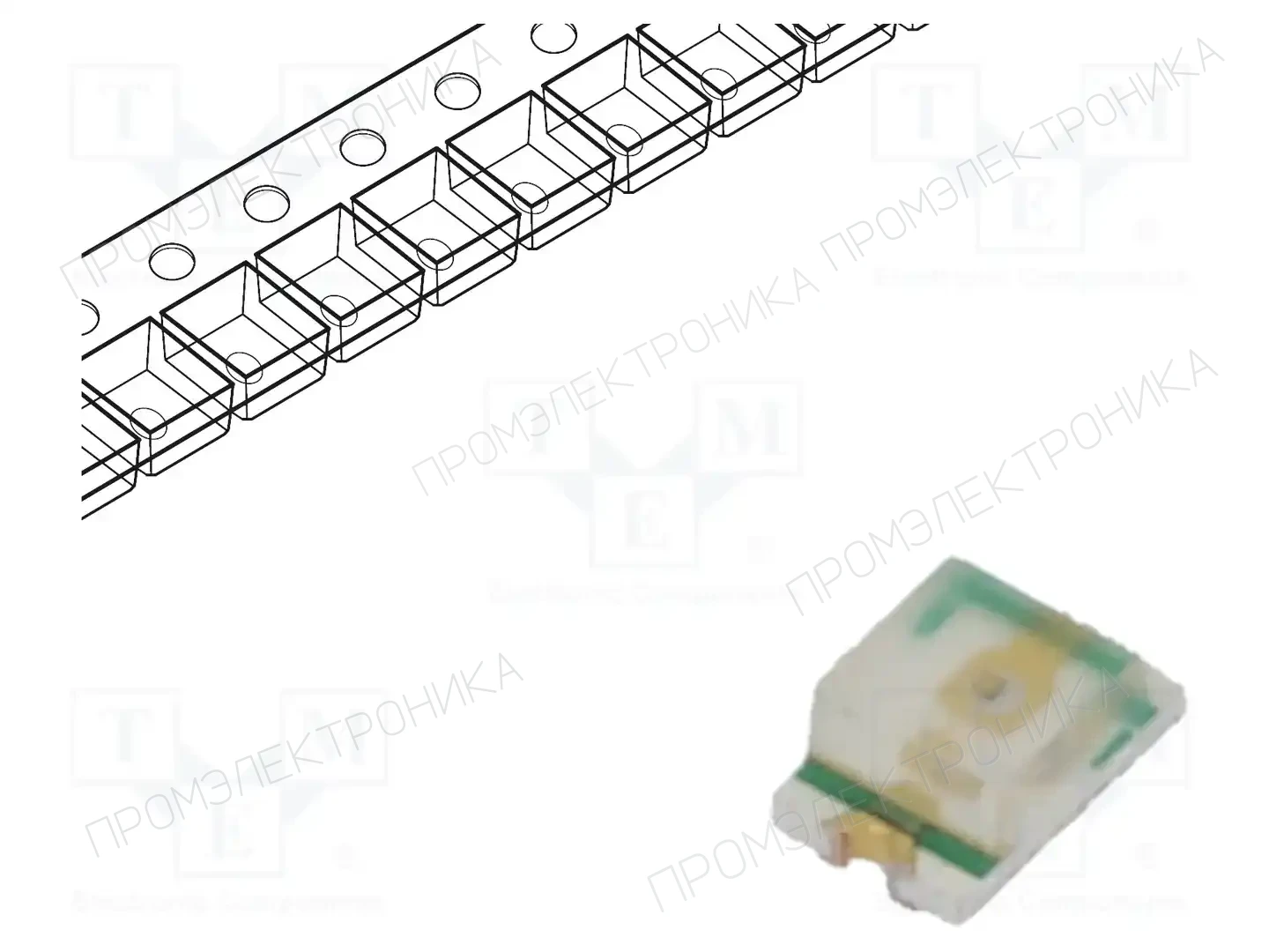 ROHM SEMICONDUCTOR SML-H12M8TT86 — Светодиоды SMD цветные