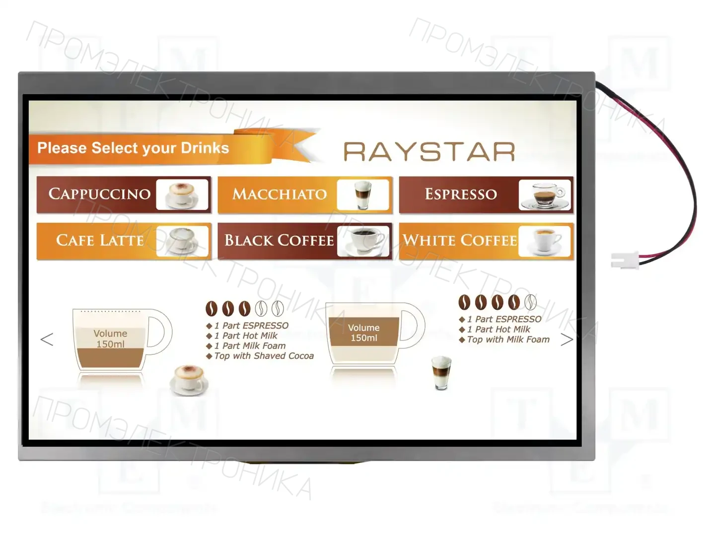 RAYSTAR OPTRONICS RFK1010L-AYH-LNN — Дисплеи TFT
