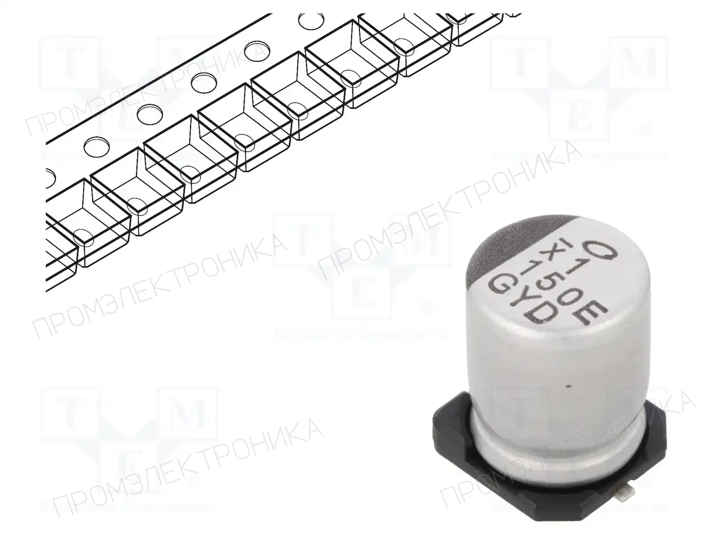 NICHICON GYD1E151MCQADNGS — Конденсаторы гибридные SMD