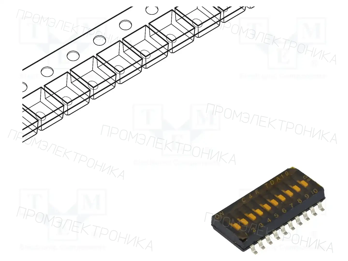 C&K TDA10H0SB1R — Переключатели типа Dip-Switch