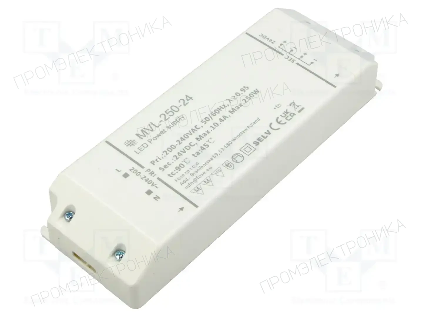 FOSE ZASILACZ 24V 250W IP20 PFC — Блоки питания для LED