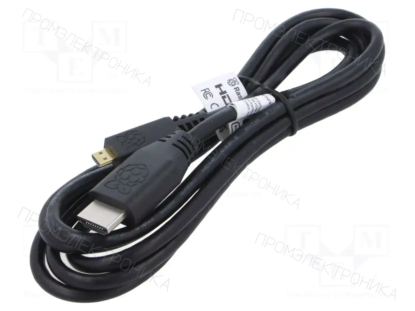 RASPBERRY PI MICRO-HDMI/M TO HDMI-A/M CABLE 2M, BLACK — аксессуары