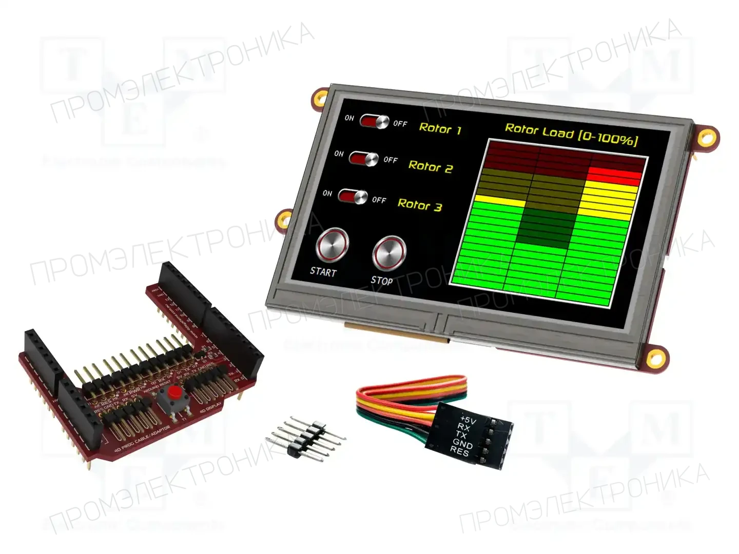 4D Systems ULCD-43DT-AR — Решения, совместимые с Arduino