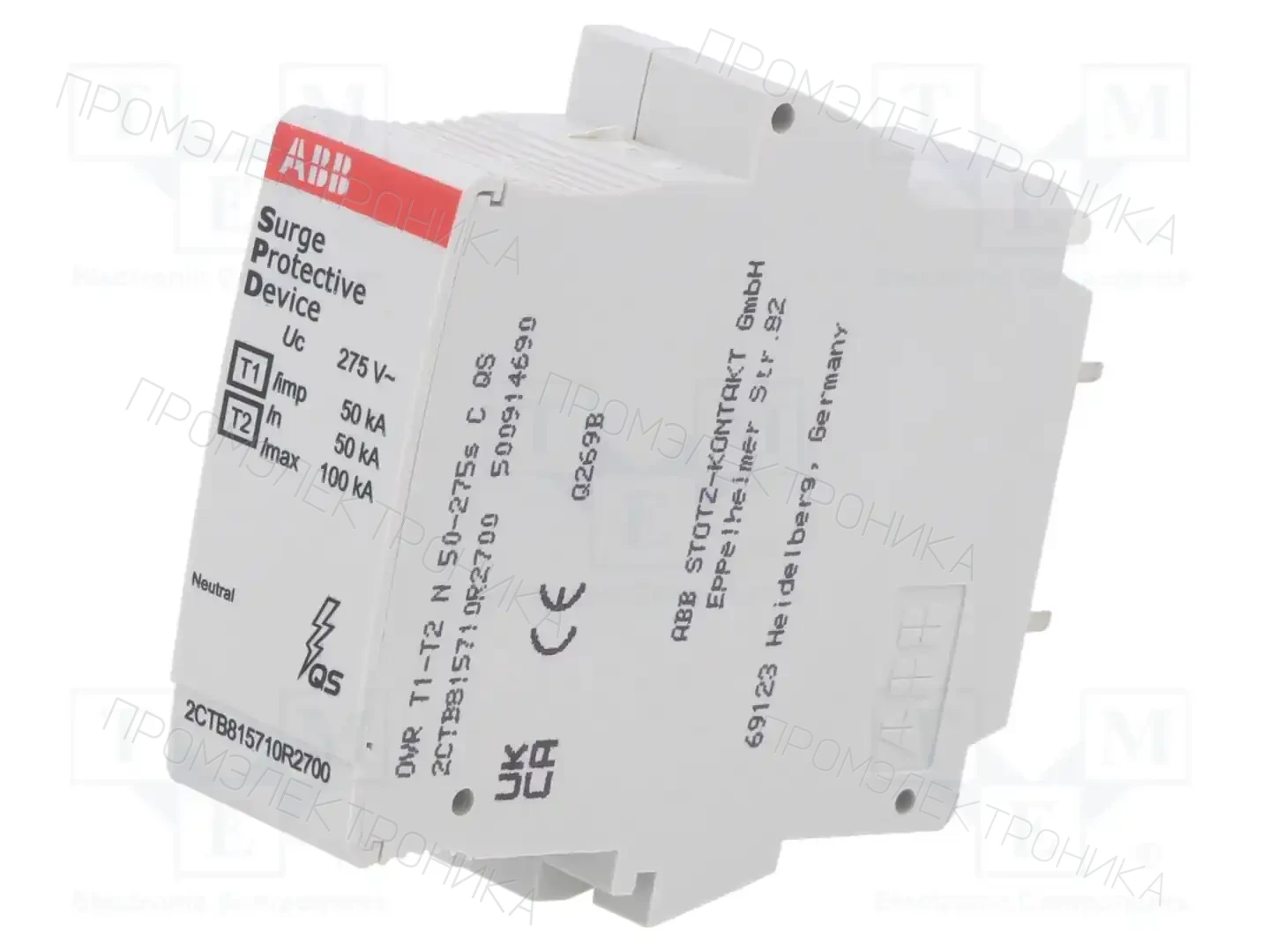 ABB OVR T1-T2 N 50-275S C QS — Ограничители перенапряжения