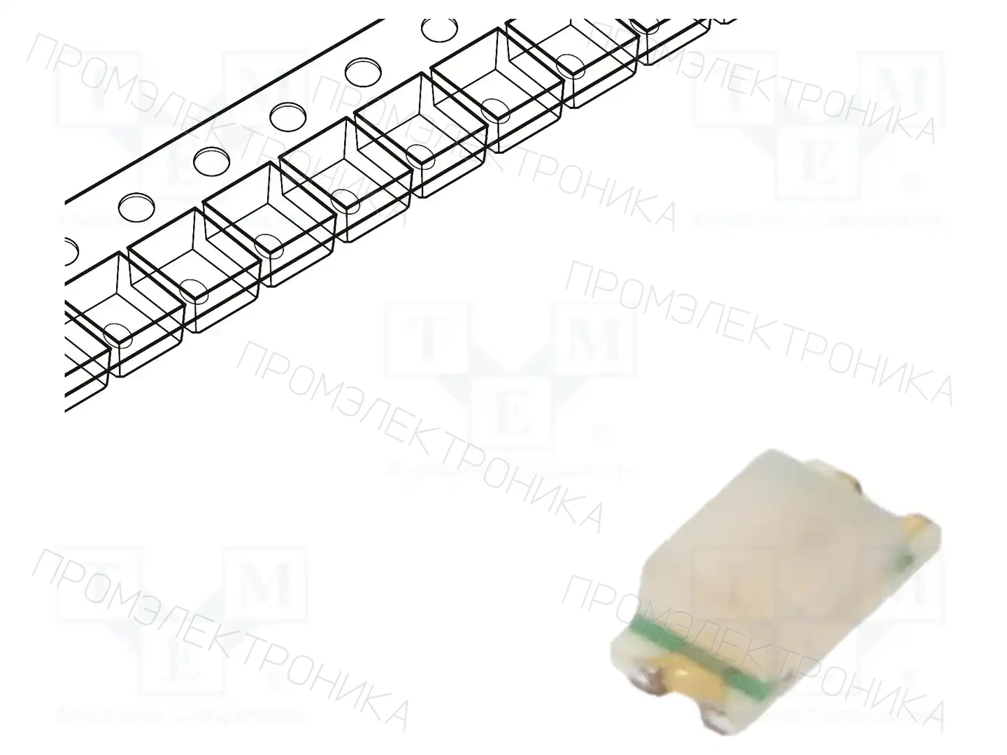 ROHM SEMICONDUCTOR SML-D12V8WT86C — Светодиоды SMD цветные