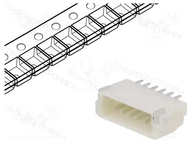 JOINT TECH A1001WR-S-6P — Разъeмы сигнальные растр 1,00мм