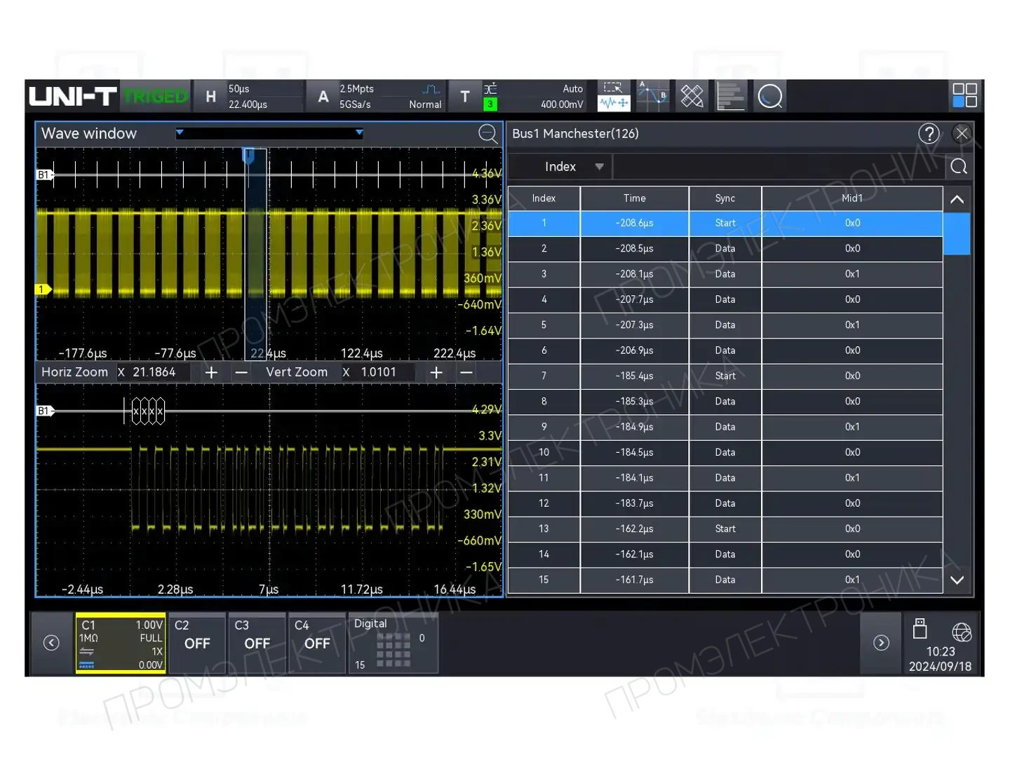 UNI-T MSO3000HD-MANCH — Осциллоскопы цифровые