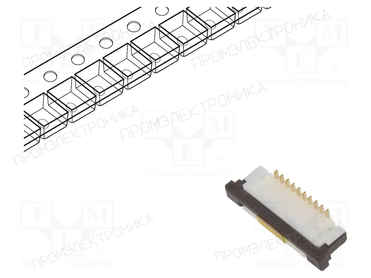 GCT FFC3A20-10-G — Разъeмы FFC/FPC растр 1,00мм