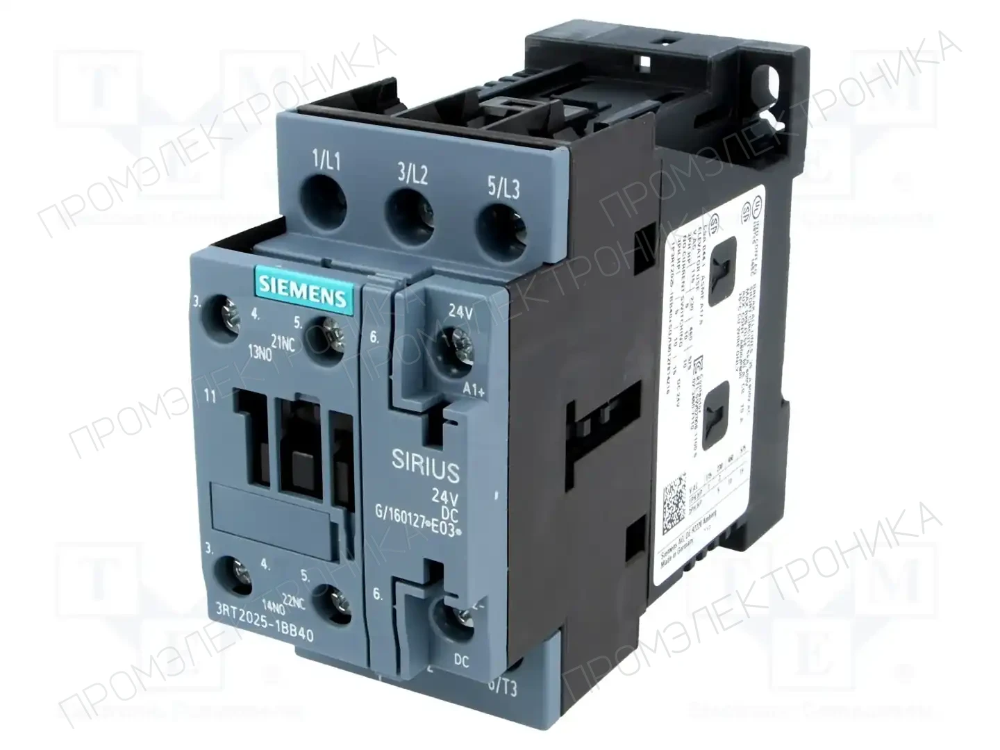 SIEMENS 3RT2025-1BB40 — Контакторы - главные модули