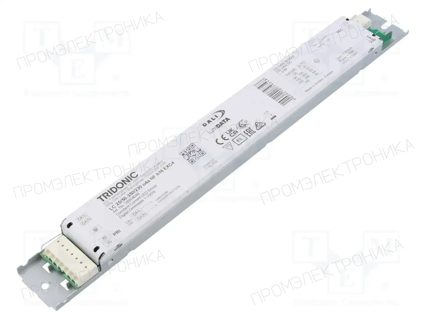 TRIDONIC LC 25/50-350/230 O4A NF H16 EXC4 — Блоки питания для LED