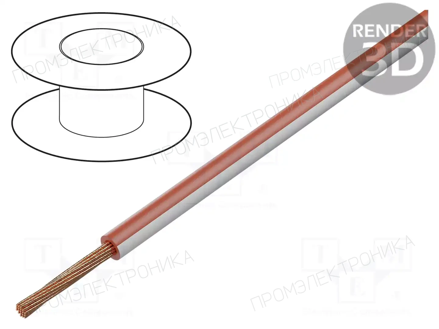 BQ CABLE FLRY-B0.75-RD/WH — Кабели для автомобильной электропроводки