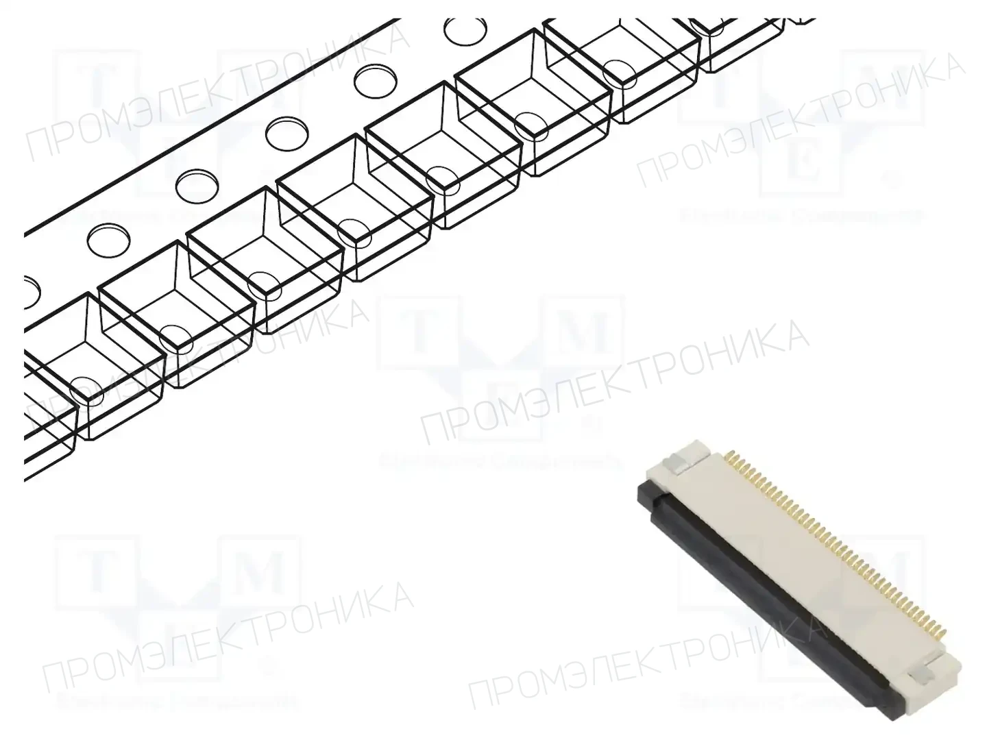 GCT FFC2B35-40-G — Разъeмы FFC/FPC растр 0,5мм