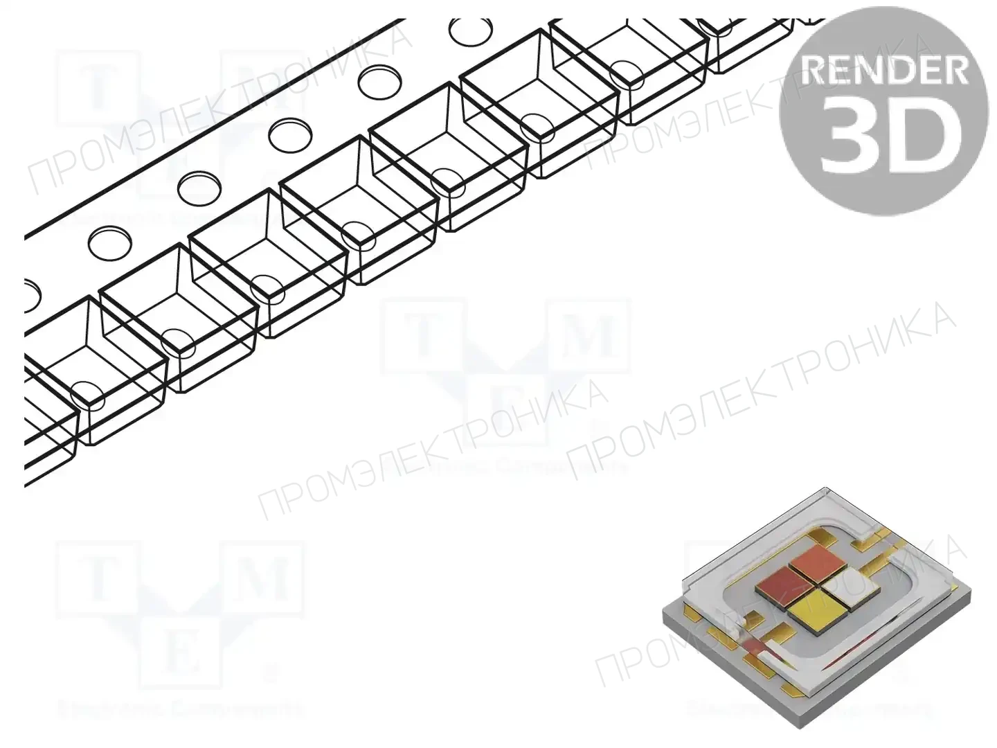 ProLight Opto PBED-15F4E-A — Светодиоды мощности цветные - Emitter