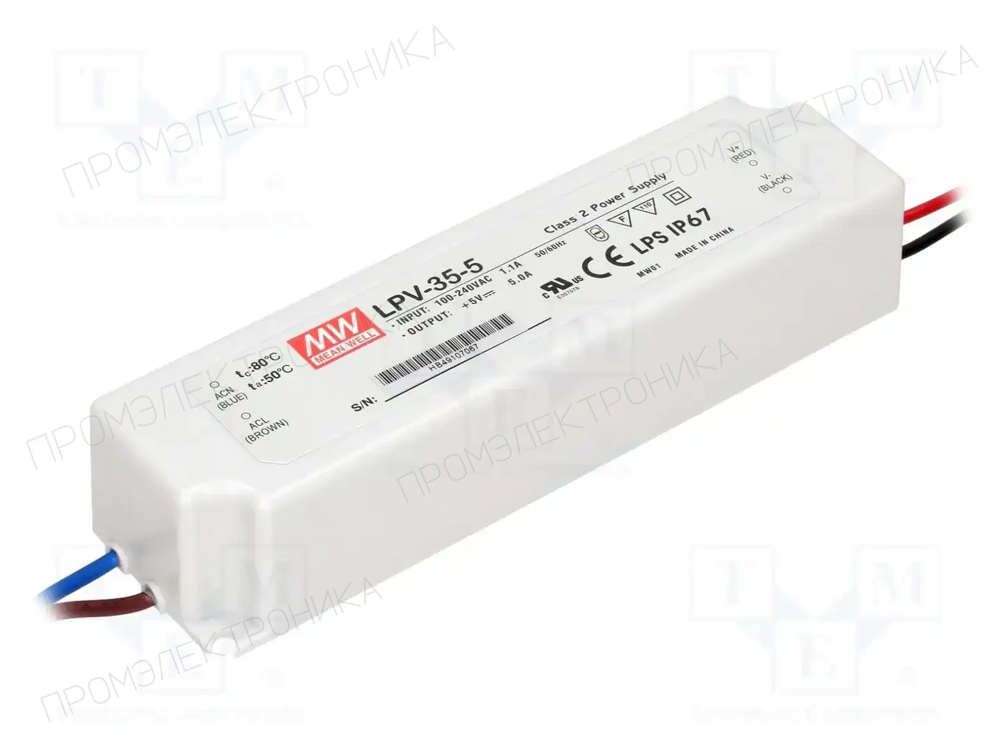 MEAN WELL LPV-35-5 — Блоки питания для LED