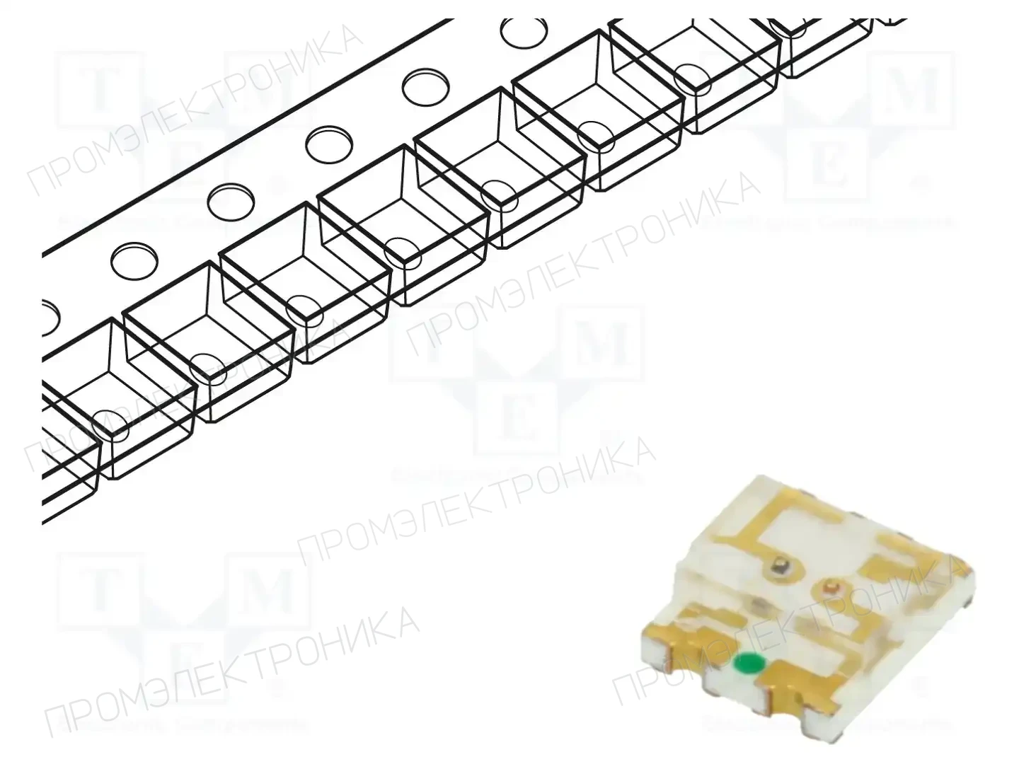 BIVAR SM1210BC-SR/HG — Светодиоды SMD цветные