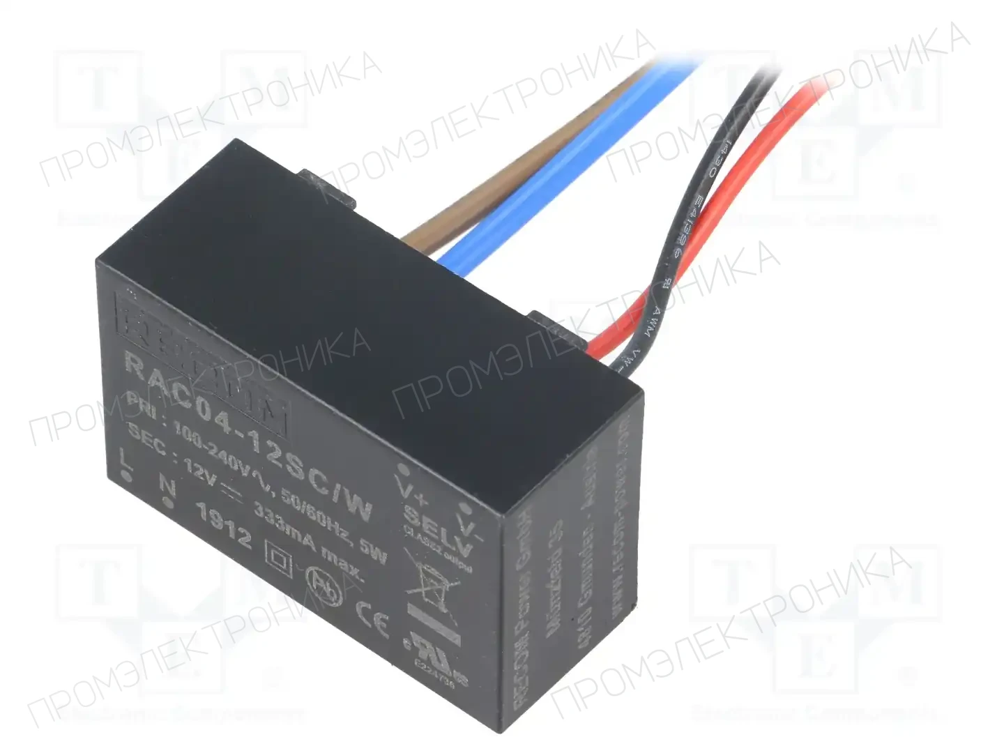 RECOM RAC04-12SC/W — Преобразователи AC/DC для PCB
