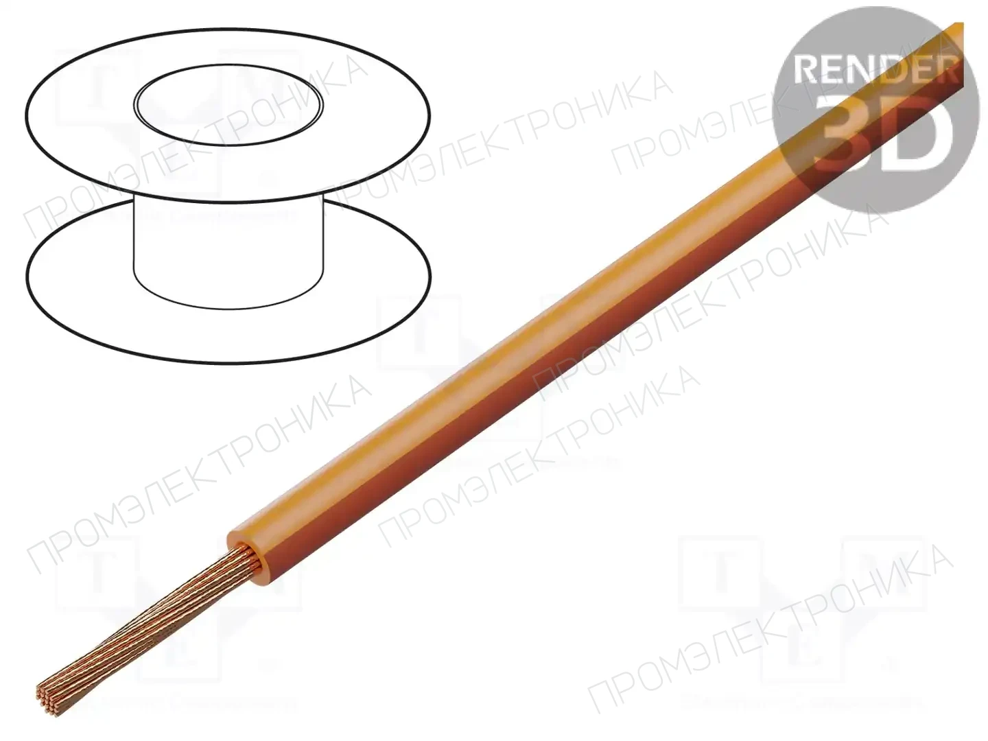 BQ CABLE LGY0.35-OR/RD — Провода одножильные - тросик