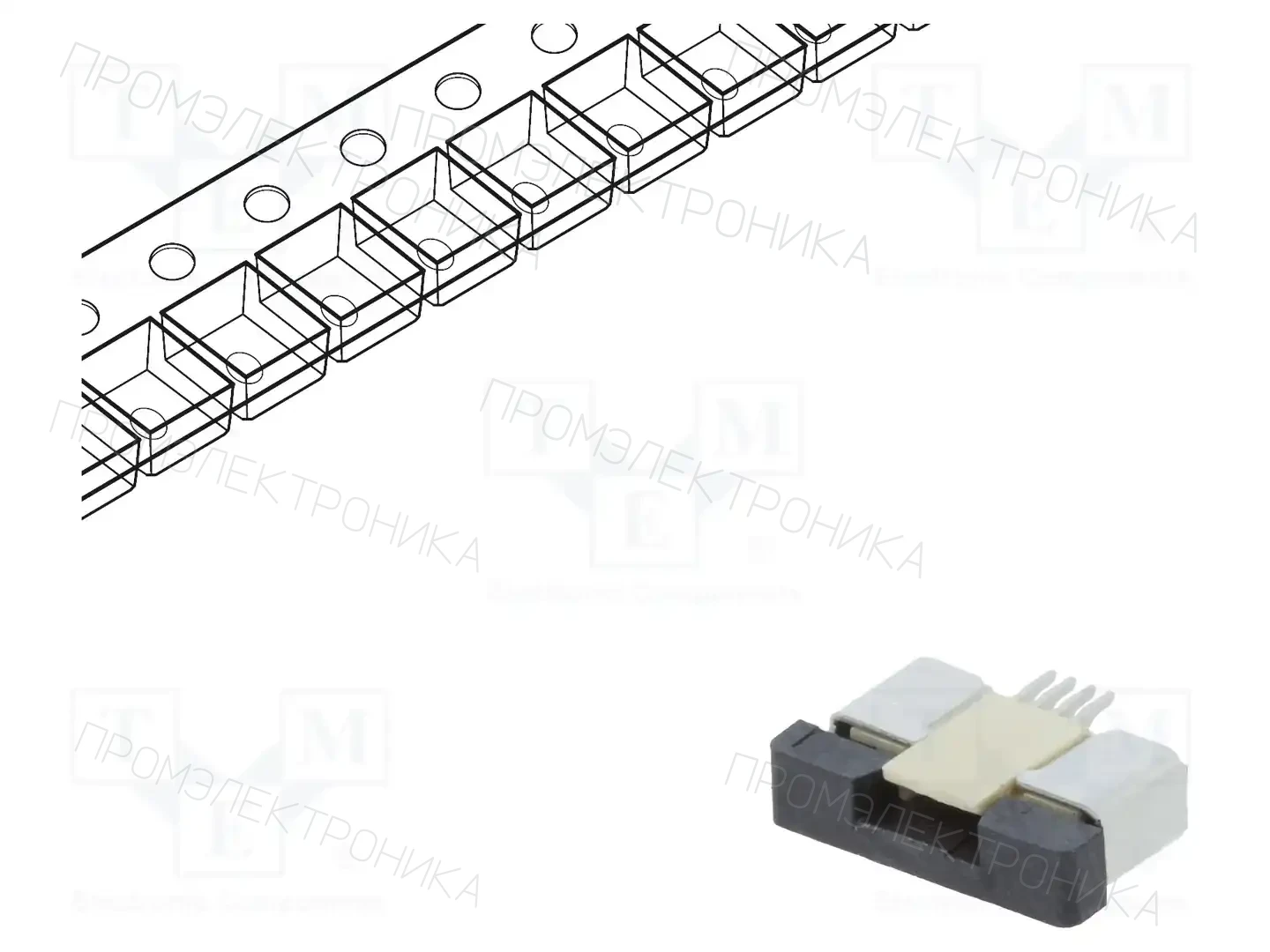 CONNFLY DS1020-09-04VBT1A-R — Разъeмы FFC/FPC растр 0,5мм
