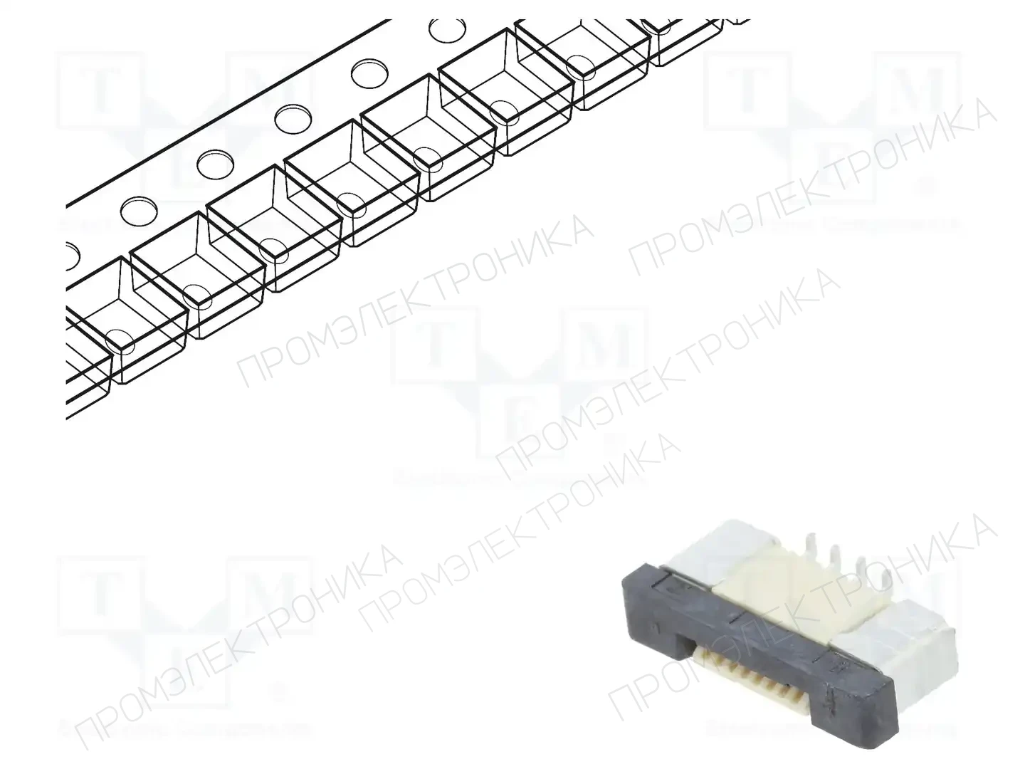 CONNFLY DS1020-08-8VBT11-R — Разъeмы FFC/FPC растр 0,5мм