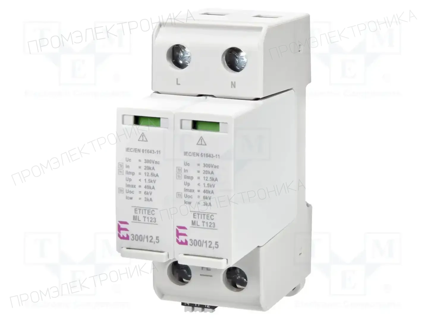ETI POLAM ETITEC ML T123 300/12,5 1+1 RC — Ограничители перенапряжения