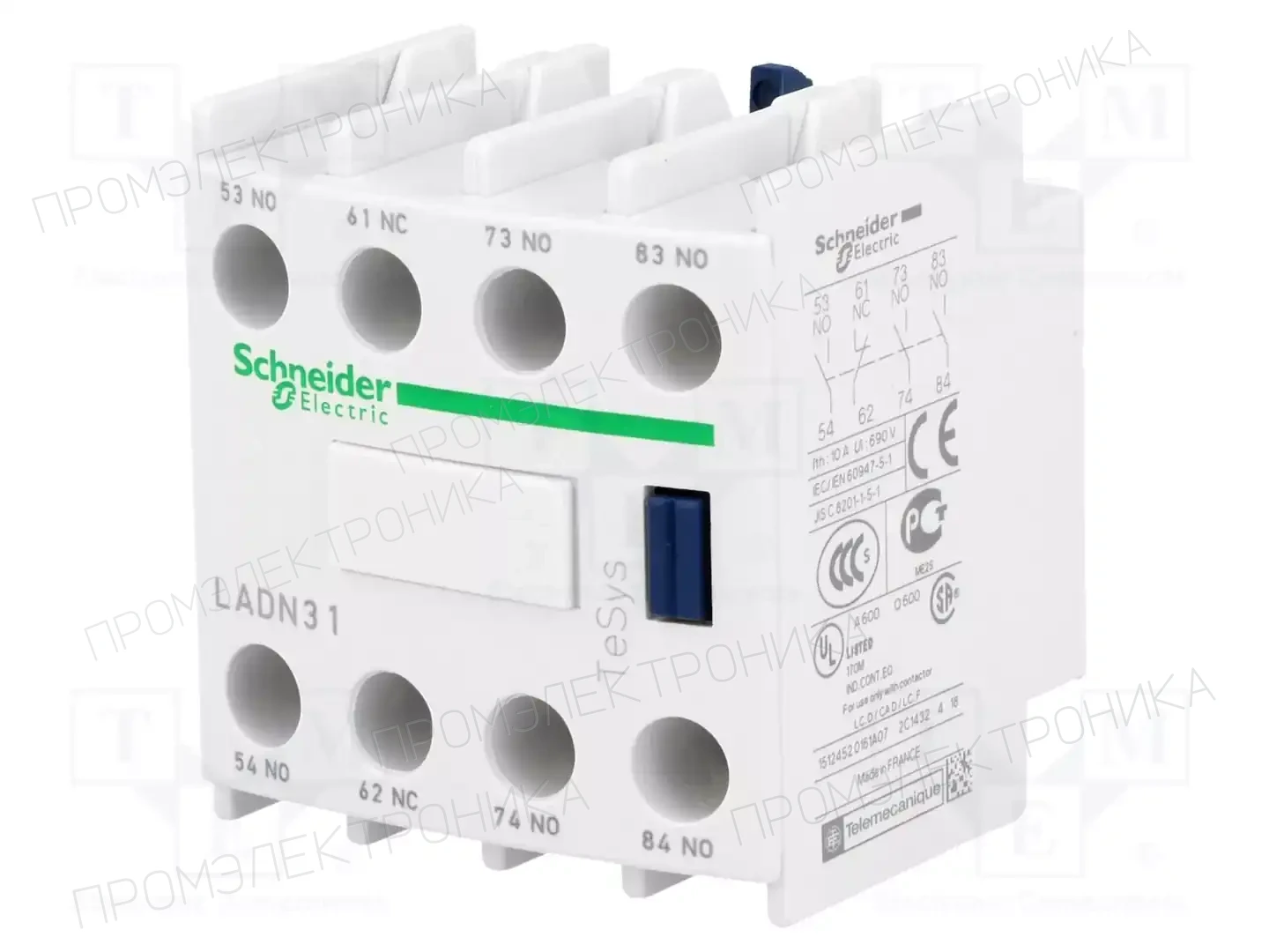 SCHNEIDER ELECTRIC LADN31 — Контакторы - дополнительное оборудование