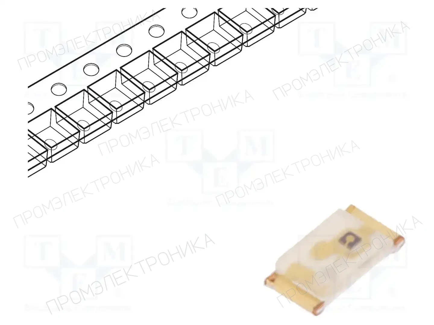 KINGBRIGHT ELECTRONIC KPG-1608SEKC-T — Светодиоды SMD цветные
