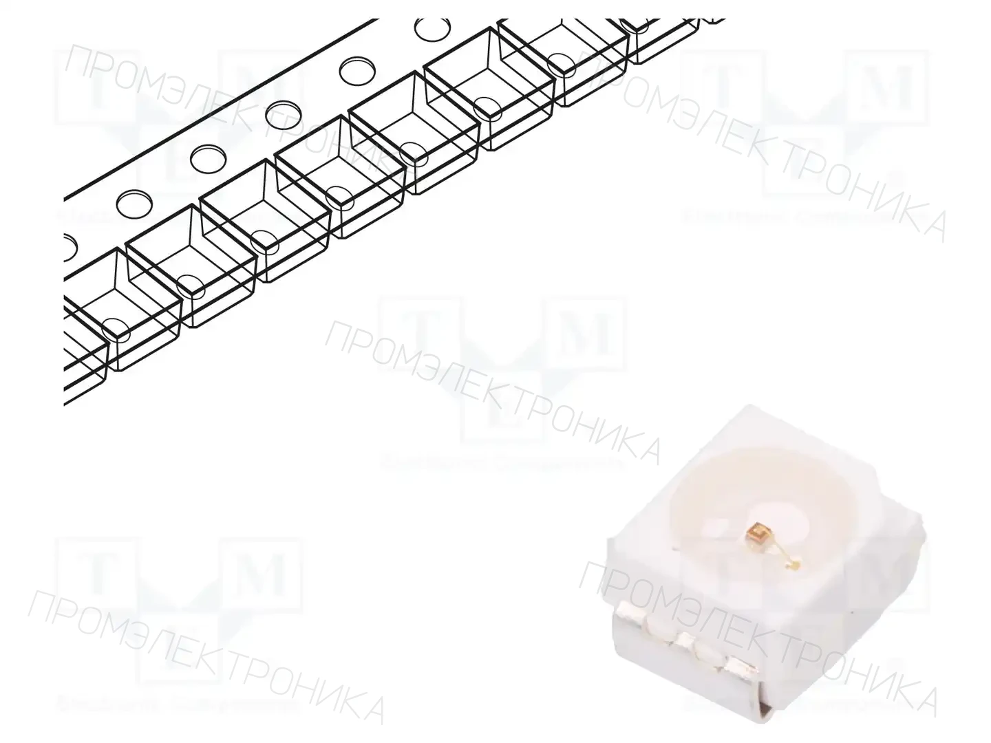 BROADCOM (AVAGO) HSMG-A100-J02J1 — Светодиоды SMD цветные