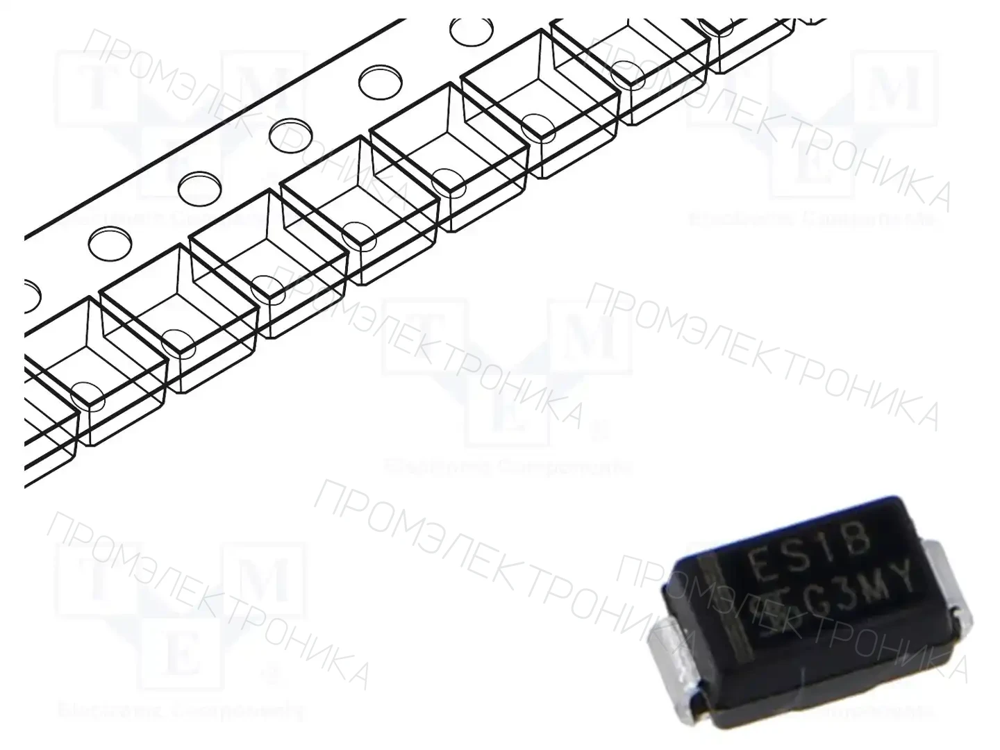 TAIWAN SEMICONDUCTOR ES1B — Универсальные диоды SMD