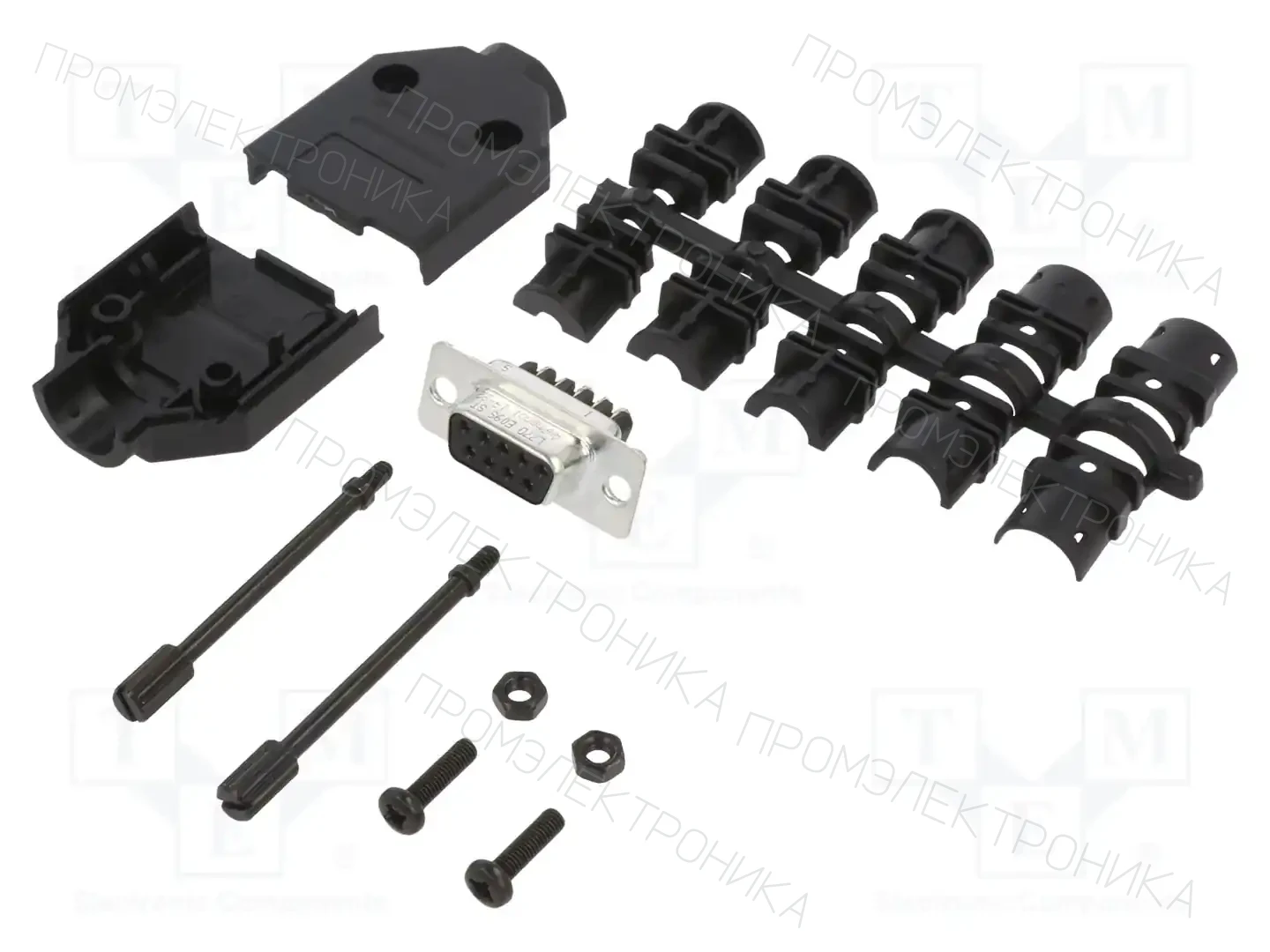 AMPHENOL COMMUNICATIONS SOLUTIONS L17DTPK-P-09+L77DE09SST — Комплектные штекеры D-Sub