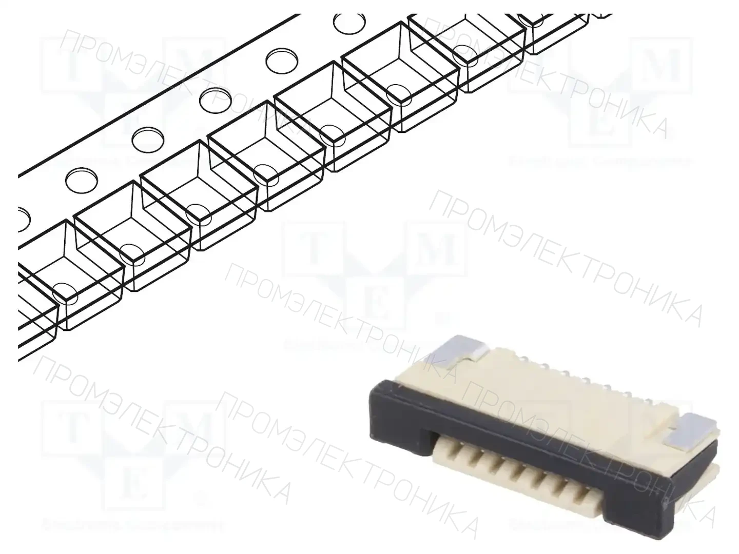 JOINT TECH F1003WR-S-07PB — Разъeмы FFC/FPC растр 1,00мм