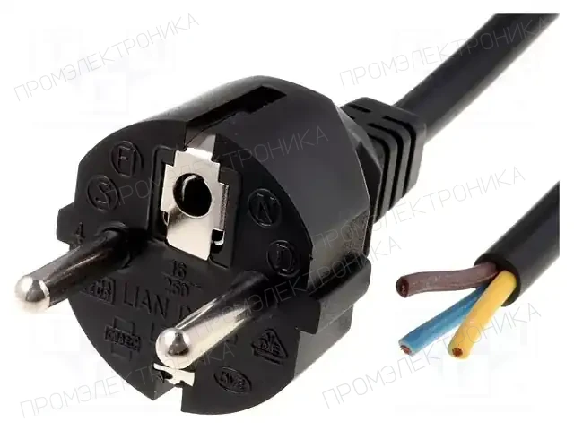 LIAN DUNG LT312 H05VV-F 3X1.0 3.0M BLK — Кабели питания компьютерные и универс