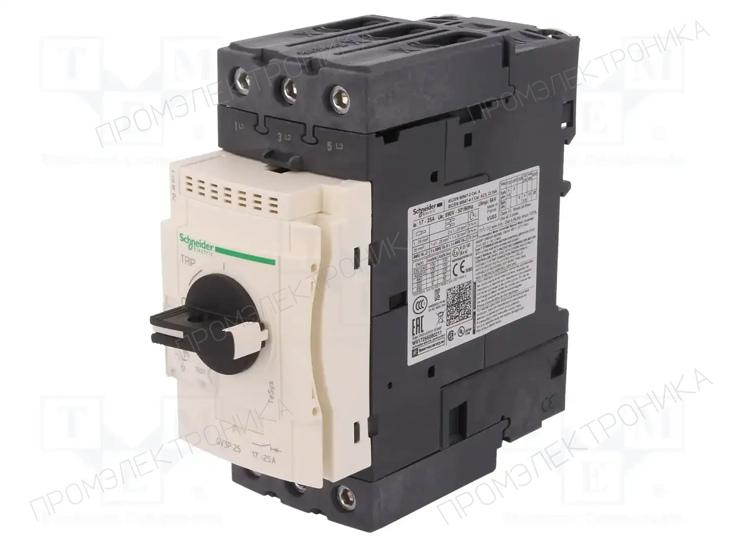 SCHNEIDER ELECTRIC GV3P25 — Выключатели двигательные
