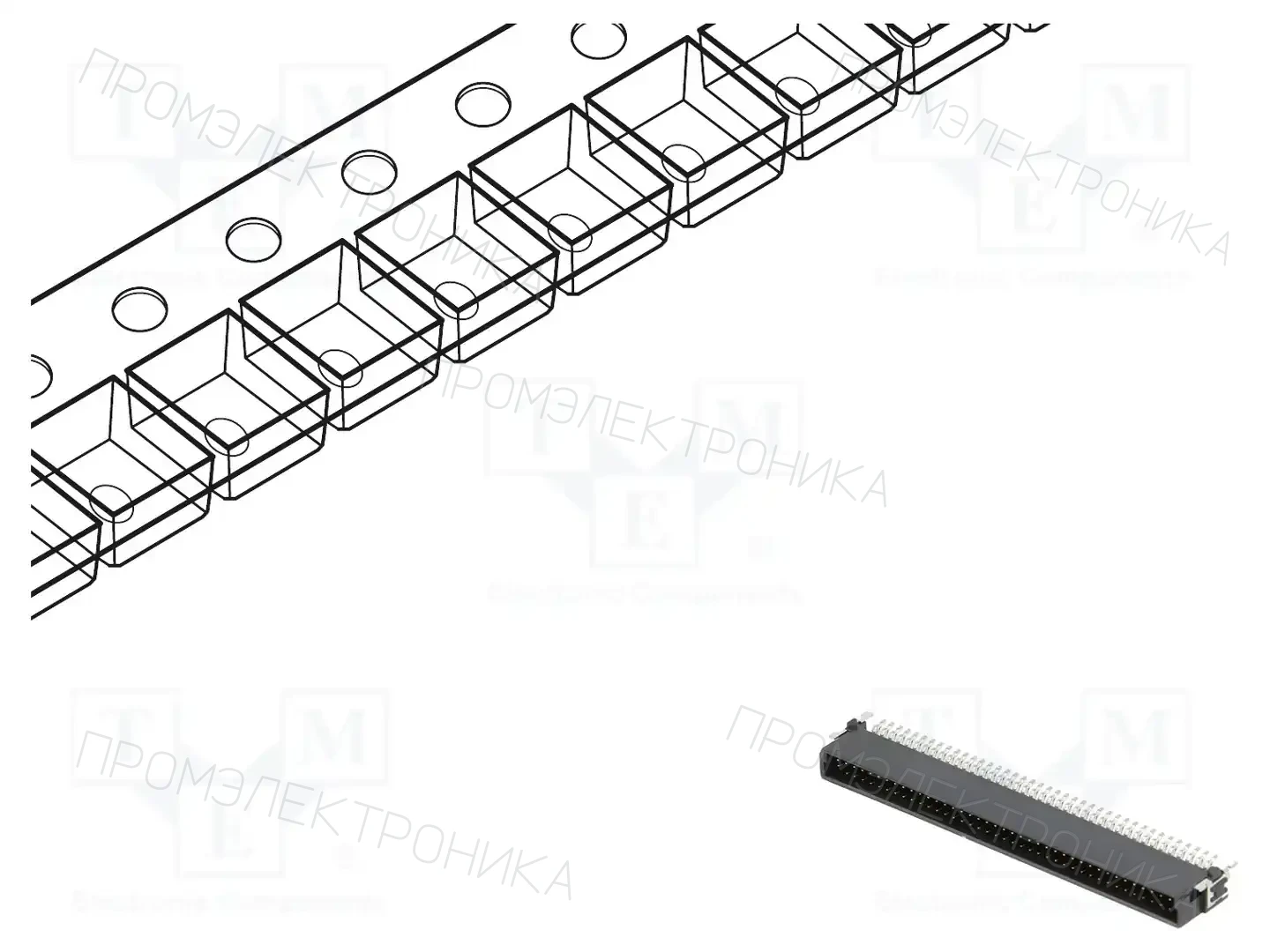ADAM TECH ESMC-M-80-SGR-SMT-T/R — Разъeмы пластина - пластина