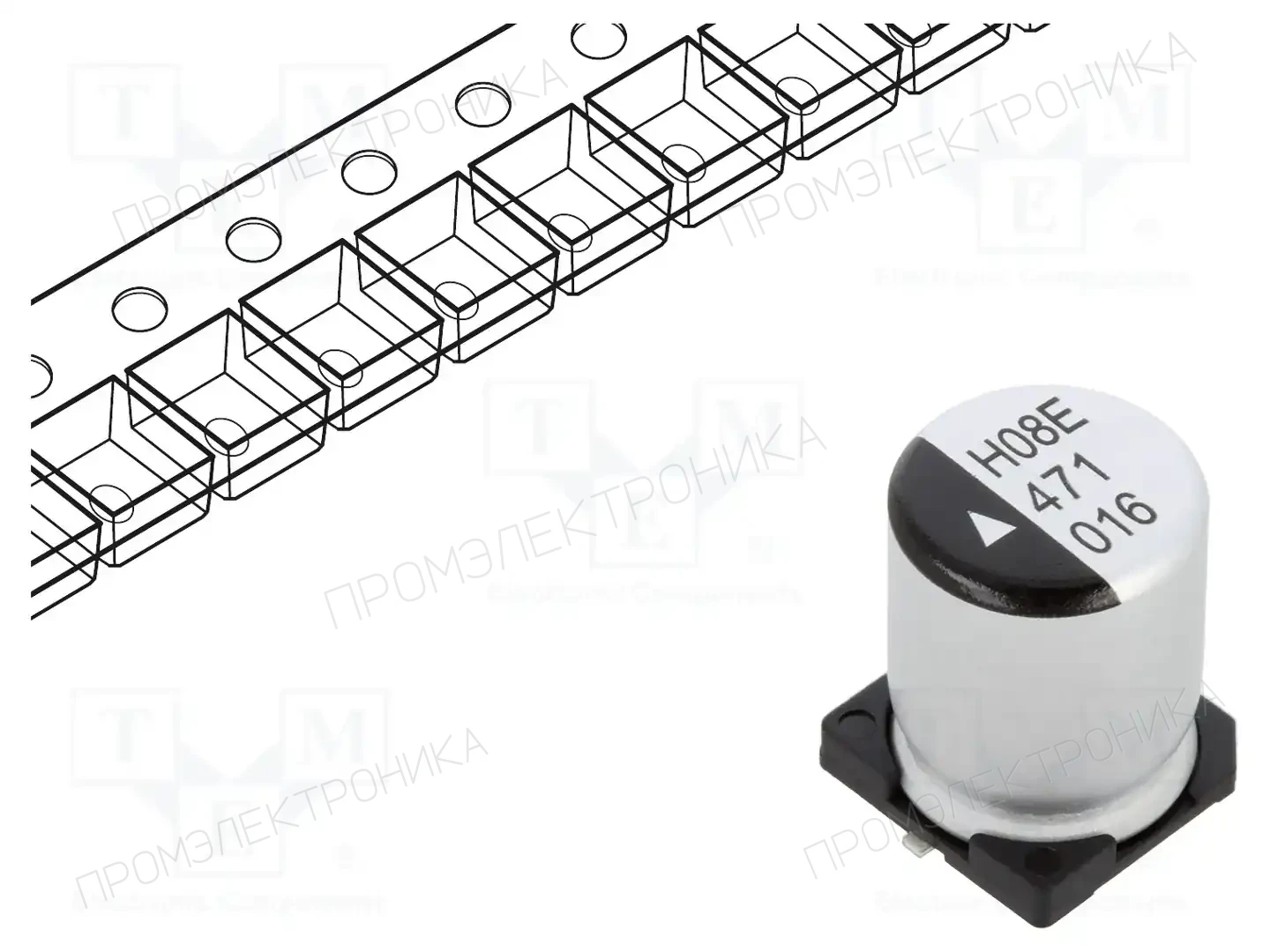 KYOCERA AVX AEH1012471M016R — Конденсаторы электролитические SMD