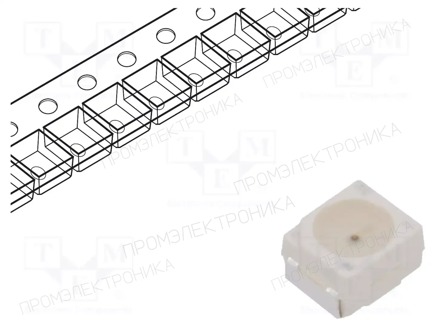 KINGBRIGHT ELECTRONIC KA-3528SURCKT — Светодиоды SMD цветные