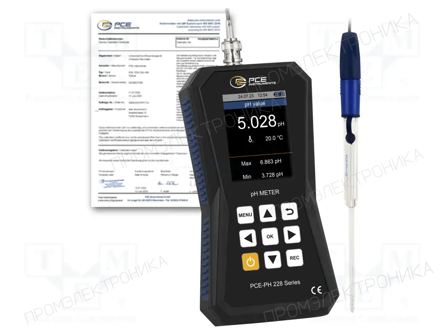 PCE INSTRUMENTS PCE-PH 228LIQ-ICA — Измерители и тестеры pH