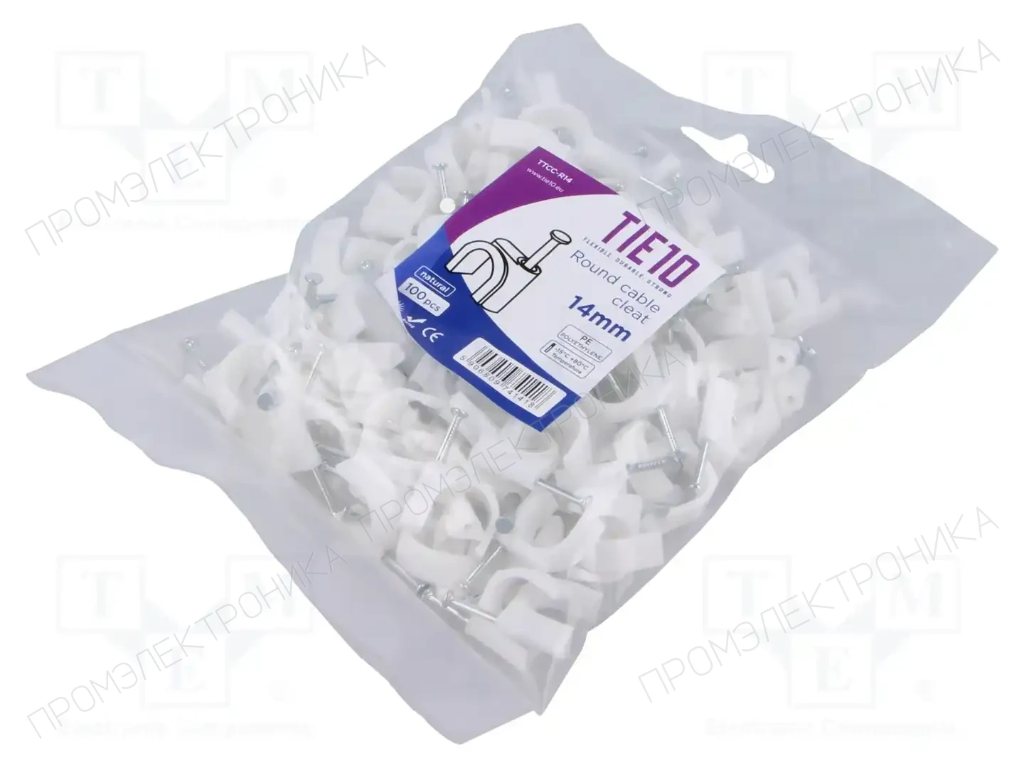 TIE10 TTCC-R14W — Держатели, скобы для кабелей