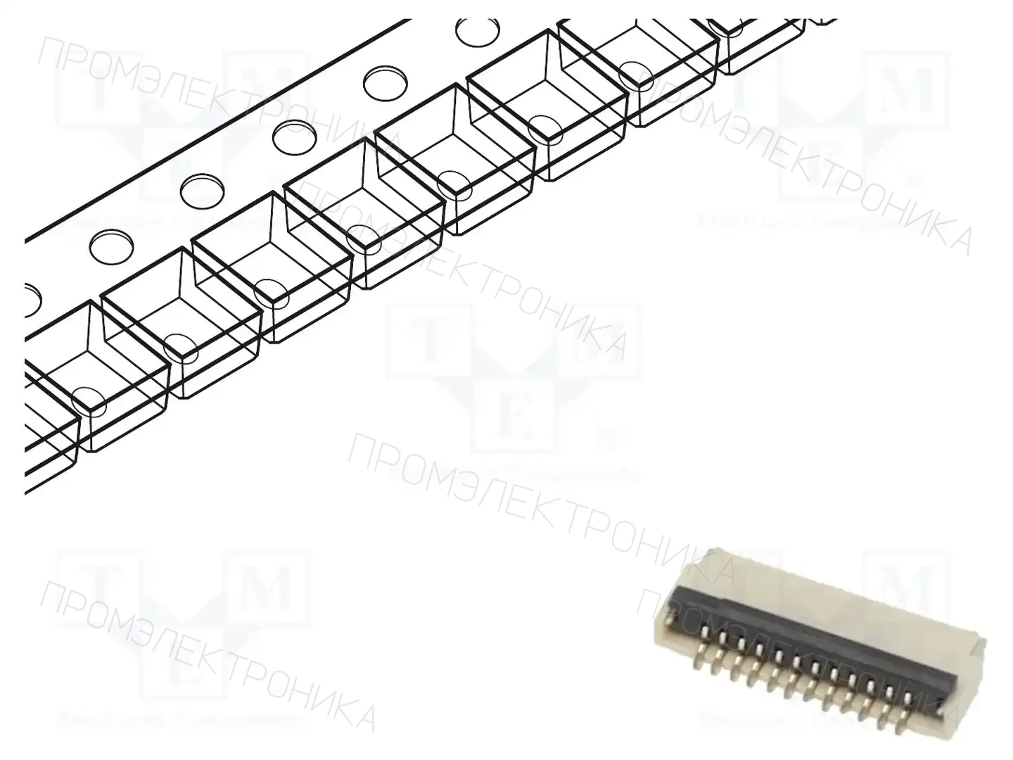 GCT FFC2B28-12-G — Разъeмы FFC/FPC растр 0,5мм
