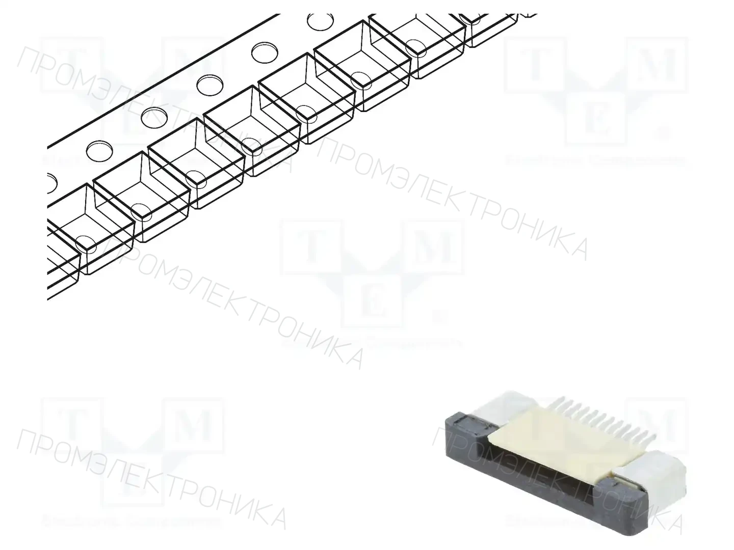 CONNFLY DS1020-09-12VBT1A-R — Разъeмы FFC/FPC растр 0,5мм